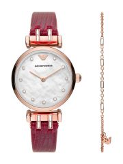 סט ארמאני לאישה - שעון וצמיד דגם AR80052