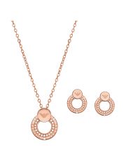 סט שרשרת ועגילי ארמאני לאישה דגם EGS2972SET