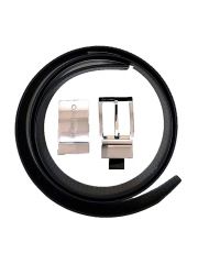 סט חגורת עור 2 אבזמים לגבר מבית Calvin Klein דגם 11CK020023-014