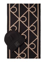 סט כובע וצעיף צמר CK דגם CK-LV04D0007G-UB1