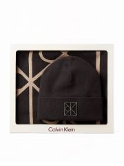 סט כובע וצעיף צמר CK דגם CK-LV04D0007G-UB1