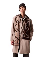 סט כובע וצעיף צמר CK דגם CK-LV04D0007G-UB1