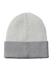 PATCH WOOL CHUNKY RIB BEANIE