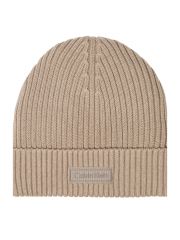 PATCH CHUNKY RIB COTTON BEANIE