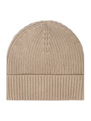 PATCH CHUNKY RIB COTTON BEANIE