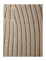 PATCH CHUNKY RIB COTTON BEANIE