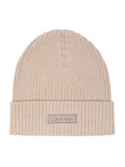 PATCH CHUNKY RIB COTTON BEANIE