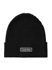PATCH CHUNKY RIB COTTON BEANIE