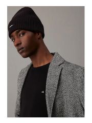 PATCH CHUNKY RIB COTTON BEANIE