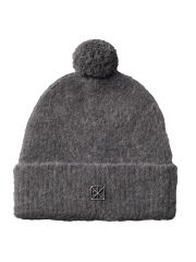 EMBLEM BRUSHED POMPOM BEANIE
