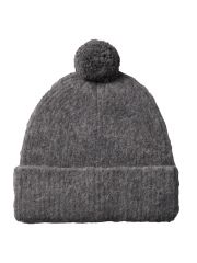 EMBLEM BRUSHED POMPOM BEANIE