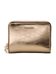 CK METALLIC FLAP ZIP AROUND