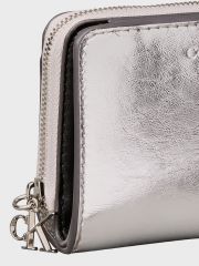 CK METALLIC FLAP ZIP AROUND