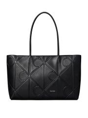 EMBOSSED AOP LEATHER TOTE