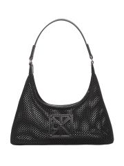 EMBLEM MESH SHOULDER BAG