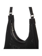 EMBLEM MESH SHOULDER BAG