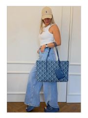 EMBLEM AOP DENIM TOT