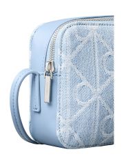 EMBLEM AOP DENIM CAMERA BAG
