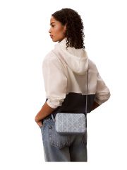 EMBLEM AOP DENIM CAMERA BAG