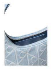 EMBLEM AOP DENIM SHOULDER BAG