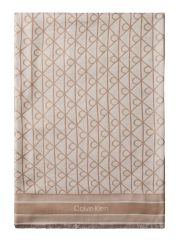 EMBLEM AOP JACQUARD SQUARE SCARF
