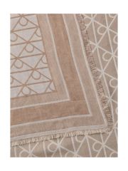EMBLEM AOP JACQUARD SQUARE SCARF