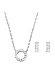 סט שרשרת ועגילי פוסיל לאישה דגם JFS00584SET