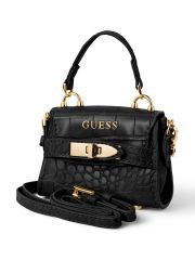 תיק GUESS מיני קרוק עור שחור