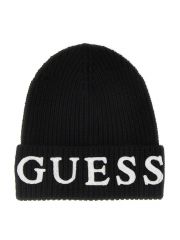 סט צעיף וכובע צמר מבית Guess דגם GFBOXWP4402-BLA
