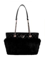 תיק דמוי עור לאישה מבית Guess קולקציית LISE דגם QF935222-BLA