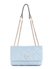 תיק צד דמוי עור לאישה מבית GUESS סדרה CESSILY בצבע תכלת דגם QG767921-POD