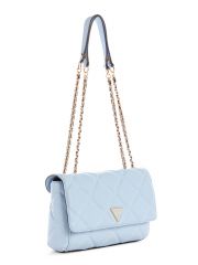 תיק צד דמוי עור לאישה מבית GUESS סדרה CESSILY בצבע תכלת דגם QG767921-POD