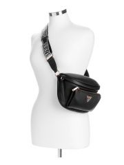 תיק לאישה דמוי עור מבית GUESS לאישה קולקציית POWER PLAY דגם VG900680-BLA
