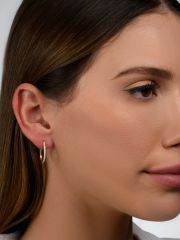 עגילי NAOMI  זהב  14 קארט  34 יהלומים 0.32 קארט  G-SI