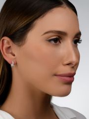 עגילי ANASTHASIA  זהב לבן 14 קארט 54 יהלומים 0.11 קארט G-SI