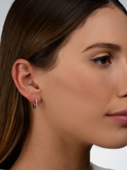 עגילי NAOMI  זהב לבן  14 קארט  34 יהלומים  0.14 קארט  G-SI