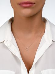 תליון  LEA  זהב אדום  14 קארט 28 יהלומים 0.08 קארט G-SI