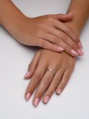 טבעת MEGHANE  זהב לבן  14קראט משובצת 11 יהלומים 0.09 קראט G-SI