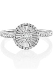 טבעת JACKIE  זהב לבן  14קראט משובצת 47 יהלומים 0.29 קראט G-SI