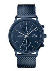שעון יד LACOSTE לגבר עם רצועת מש בצבע כחול דגם 2011100
