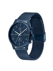 שעון יד LACOSTE לגבר עם רצועת מש בצבע כחול דגם 2011100