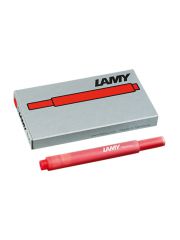 5 רפילים מסוג T10 בצבע אדום לעט מבית LAMY דגם 1602076