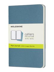 סט שלישיית מחברות כיס חלקות כריכה רכה מבית MOLESKINE קולקציית CLASSIC דגם CH013B44