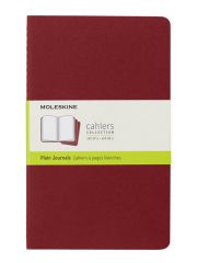 סט 3 מחברות חלקות L MOLESKINE עם 80 דפים