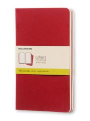 סט 3 מחברות חלקות L MOLESKINE עם 80 דפים