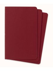 סט 3 מחברות חלקות L MOLESKINE עם 80 דפים