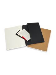 סט 2 מחברות שורה מבית MOLESKINE שחור/אדום דגם - CH4STNB02