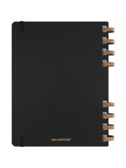 ארגונית תכנון חודשי ספירלה XL עם כריכה קשה  MOLESKINE דגם DHSPB12MWH4Y25