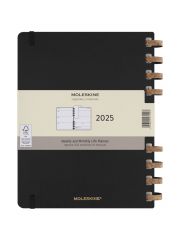 ארגונית תכנון חודשי ספירלה XL עם כריכה קשה  MOLESKINE דגם DHSPB12MWH4Y25