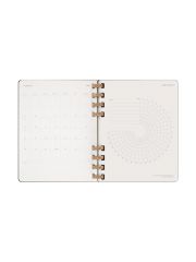 ארגונית תכנון חודשי ספירלה XL עם כריכה קשה  MOLESKINE דגם DHSPB12MWH4Y25